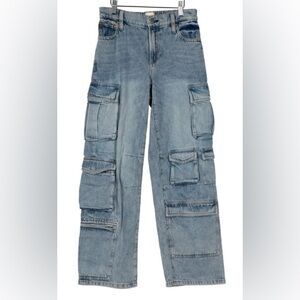 Alice + Olivia Cropped Cargo Jeans